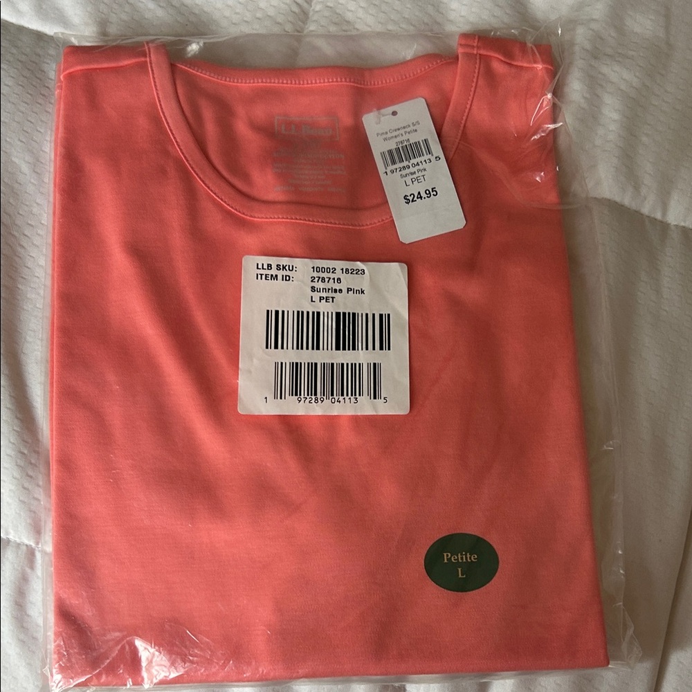 Pima crewneck s/s women’s petite L
Sunrise pink